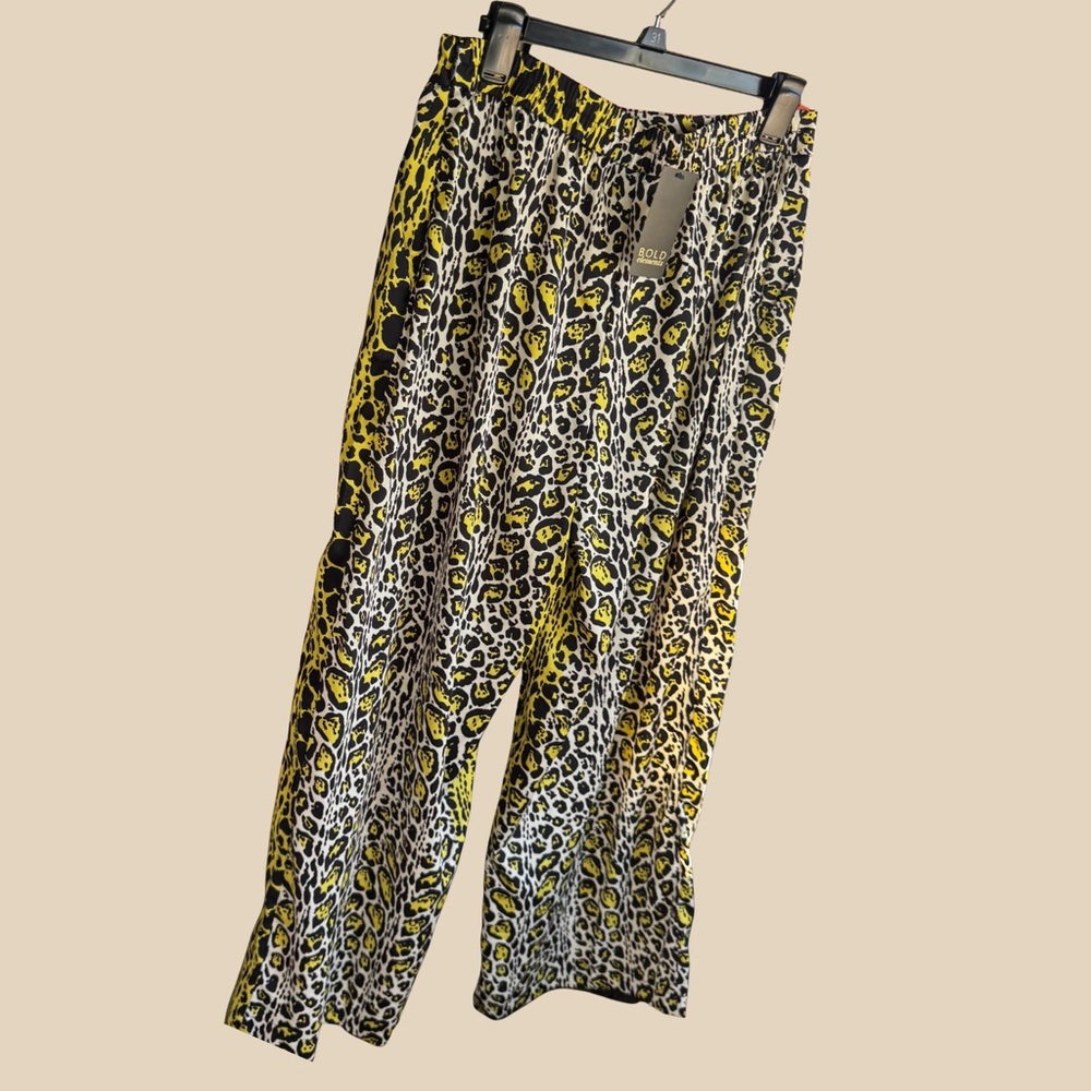 Leopard Print Pants with Neon Accents- PM - Fast Ship